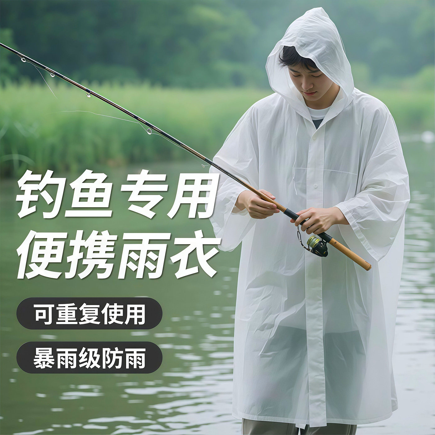 معطف مطر من مادة EVA قابل لإعا - مراجعة Camping Rain Poncho وسعره